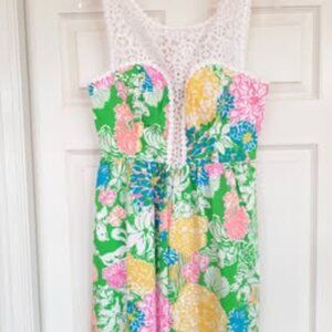 Lilly Pulitzer women's lined Raegan sz 2 dress floral. Hibiscus Stroll. NWT